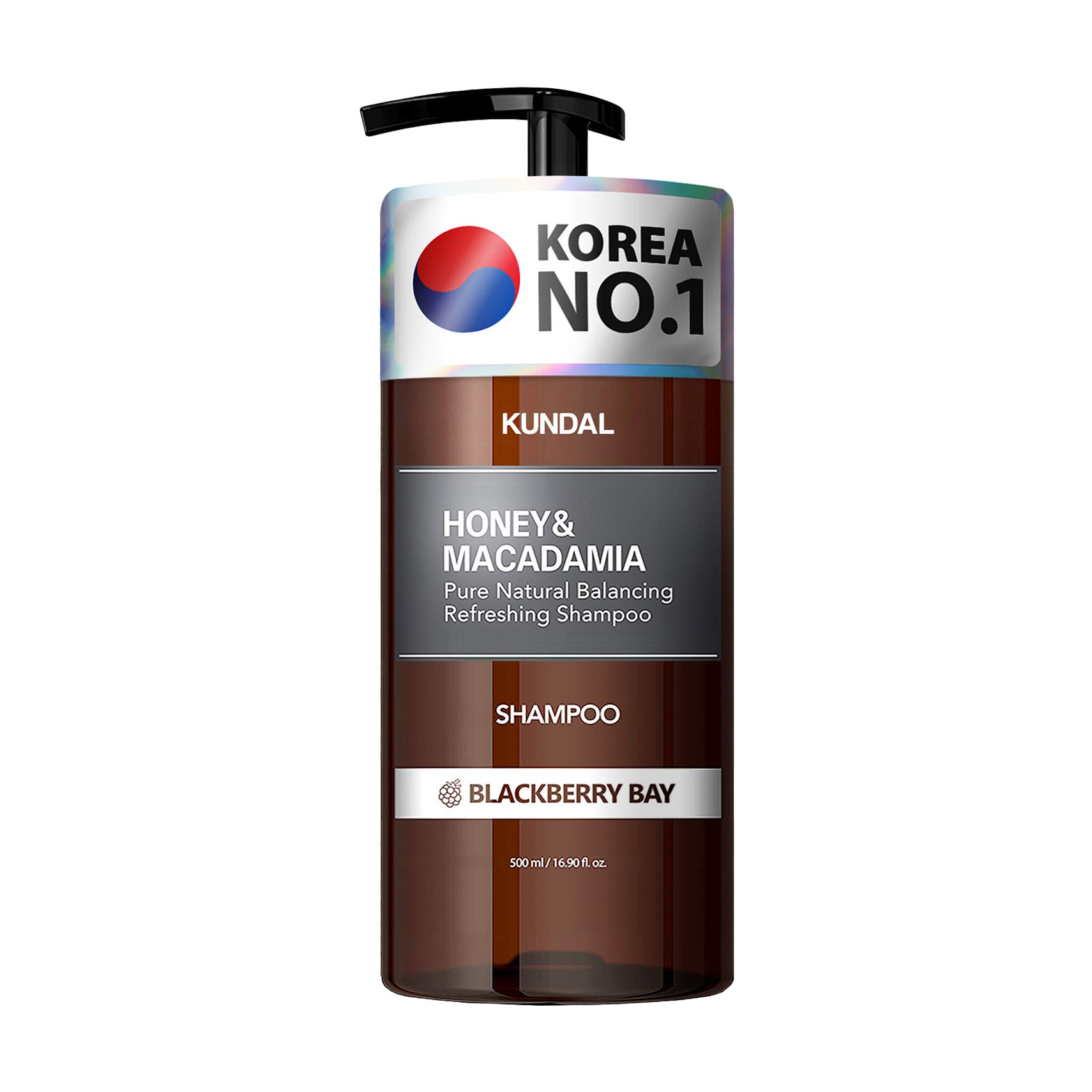 Безсульфатний шампунь для волосся Kundal Pure Natural System Honey&amp;Macadamia Shampoo Мед та макадамія, аромат Blackberry Bay, 500 мл